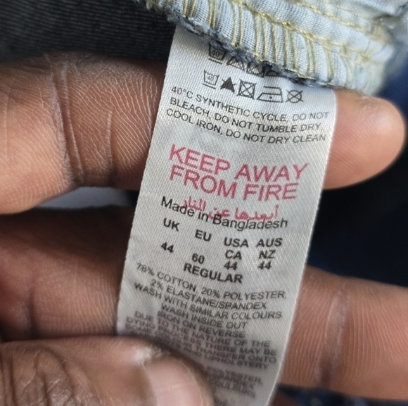 Boohoo Man Jeans Blue Skinny Logo Light Wash Stretch 44x30 New - Picture 5 of 11